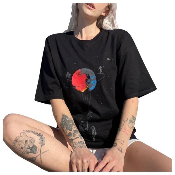 women's t-shirt t-shirts o neck t shirts short sleeve loose tunic creativity casual basic tees crew harajuku #35, White
women's t-shirt t-shirts o neck t shirts short sleeve loose tunic creativity casual basic tees crew harajuku #35, White