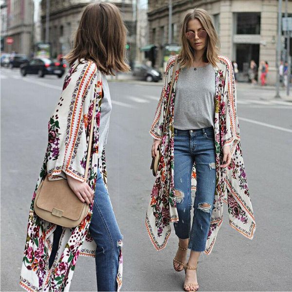 women's blouses & shirts womens autumn cover up blouse floral chiffon shawl kimono cardigan beach shirt plus size vestido, White
women's blouses & shirts womens autumn cover up blouse floral chiffon shawl kimono cardigan beach shirt plus size vestido, White