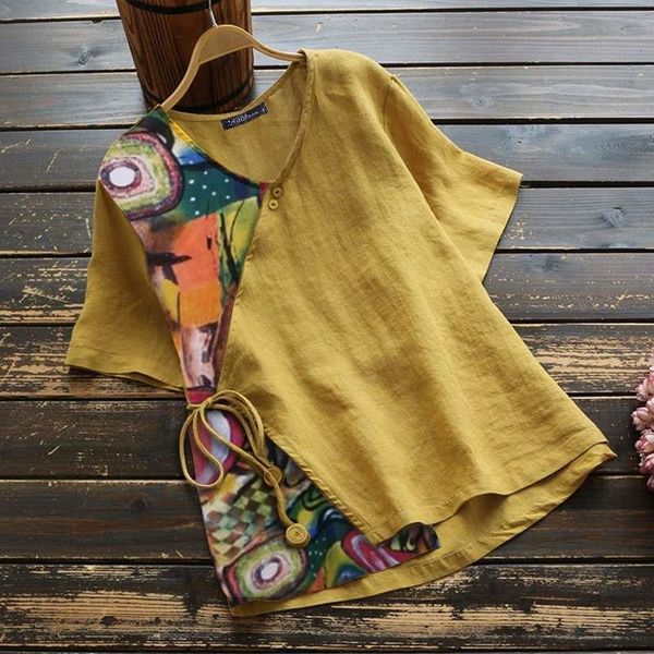 casual printed shirts tunic summer shirts short zanzea 2021 elegant womens floral blouse female o neck blusas chemise plus size, White
casual printed shirts tunic summer shirts short zanzea 2021 elegant womens floral blouse female o neck blusas chemise plus size, White