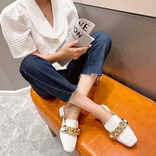 slippers square head muller female 2021 autumn wild metal decorative buckle casual baotou half, Black
slippers square head muller female 2021 autumn wild metal decorative buckle casual baotou half, Black