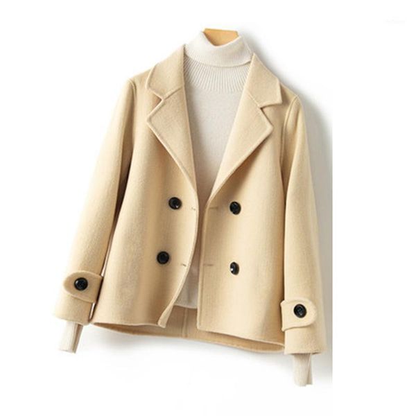 100% cashmere autumn winter women's woolen coats double-sided female long loose quality lady outerwear wool & blends, Black
100% cashmere autumn winter women's woolen coats double-sided female long loose quality lady outerwear wool & blends, Black