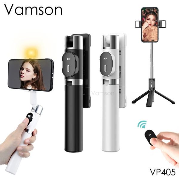 selfie monopods vamson for phone with wireless bluetooth remote fill light mini tripod stick mobile holder take pos vp405
selfie monopods vamson for phone with wireless bluetooth remote fill light mini tripod stick mobile holder take pos vp405