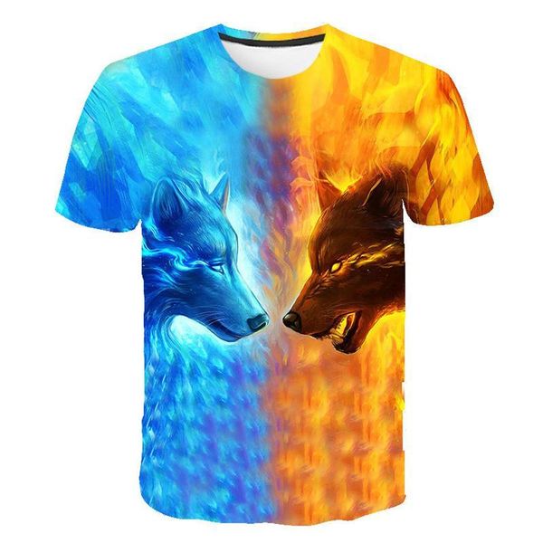 men's t-shirts wolf printed ice and fire t shirts men 3d harajuku tee short sleeve clothing round neck tshirt fashion casual 2021, White;black
men's t-shirts wolf printed ice and fire t shirts men 3d harajuku tee short sleeve clothing round neck tshirt fashion casual 2021, White;black