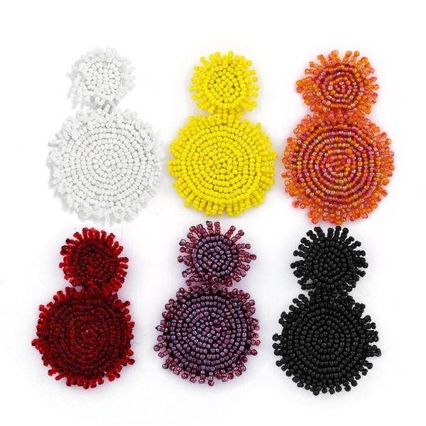 charm sun flower shape earrings cute rice bead woven stud pendant dangle fresh chic women girls, Silver
charm sun flower shape earrings cute rice bead woven stud pendant dangle fresh chic women girls, Silver
