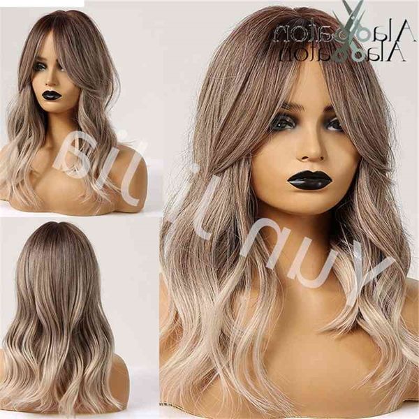 brown synthetic gradient hair gray medium wave wig natural high temperature silk hair, Black
brown synthetic gradient hair gray medium wave wig natural high temperature silk hair, Black