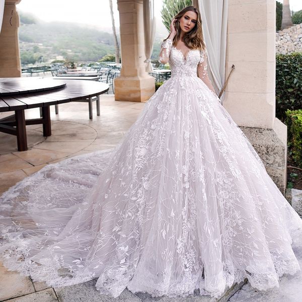 2021 vintage new lace wedding es elegant applique long sleeve button bride cathedral train bridal gown vestidos de mairee j6rq, White
2021 vintage new lace wedding es elegant applique long sleeve button bride cathedral train bridal gown vestidos de mairee j6rq, White