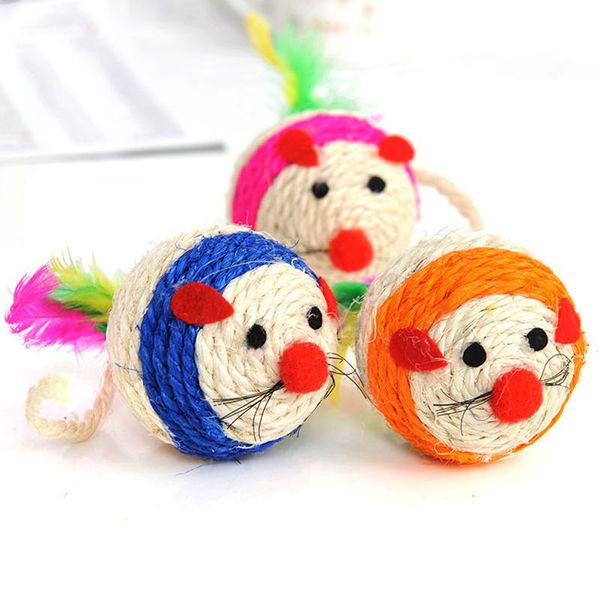5pcs/lot pet cat toy ball cartoon mouse toy for cats sisal rope interactive feather kitten toys diameter 6cm
5pcs/lot pet cat toy ball cartoon mouse toy for cats sisal rope interactive feather kitten toys diameter 6cm