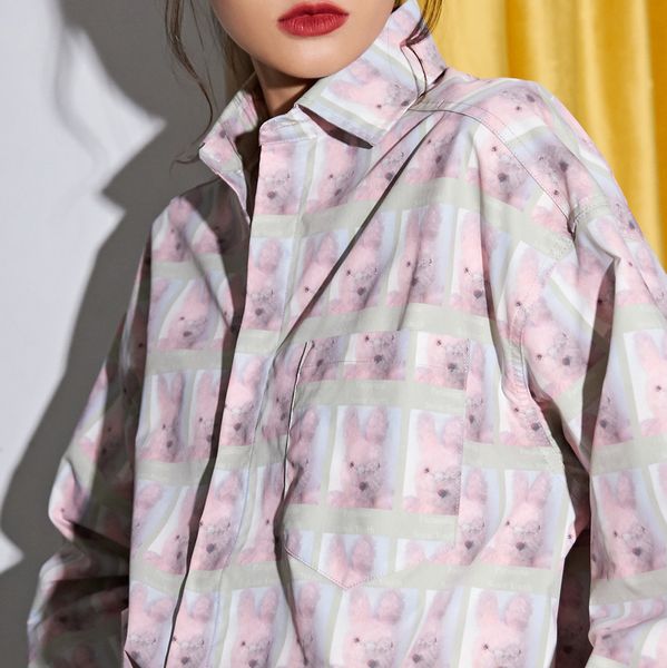 2021 new pink rabbit print plaid women long sleeve and blouses aesthetic designer harajuku shirt fashion yc4n, White
2021 new pink rabbit print plaid women long sleeve and blouses aesthetic designer harajuku shirt fashion yc4n, White