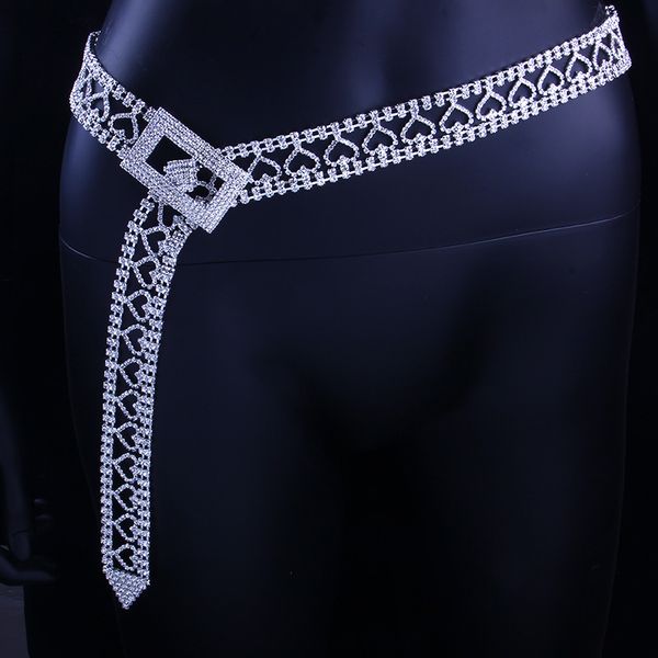 luxury crystal rhinestone waist chain belt for women statement heart chain belt dresses jewelry party waistband, Silver
luxury crystal rhinestone waist chain belt for women statement heart chain belt dresses jewelry party waistband, Silver