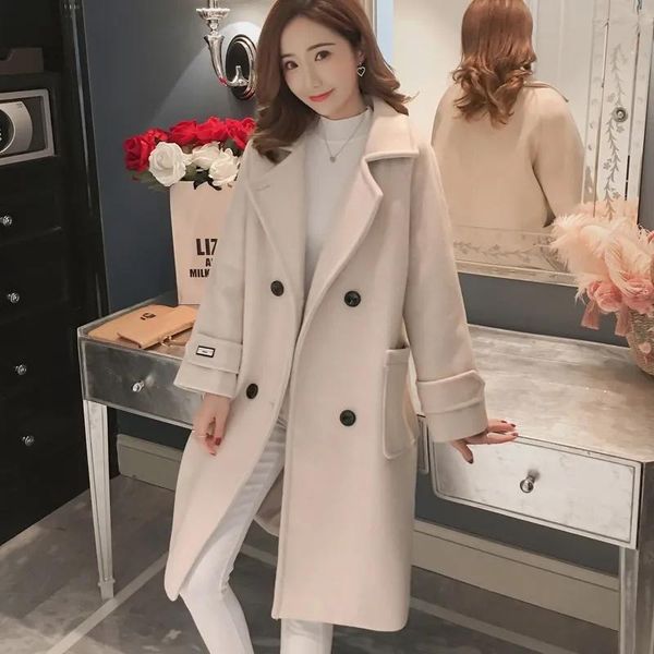 women's wool & blends woolen coat mid-length 2021 autumn and winter korean version of the hepburn style thick women, Black
women's wool & blends woolen coat mid-length 2021 autumn and winter korean version of the hepburn style thick women, Black