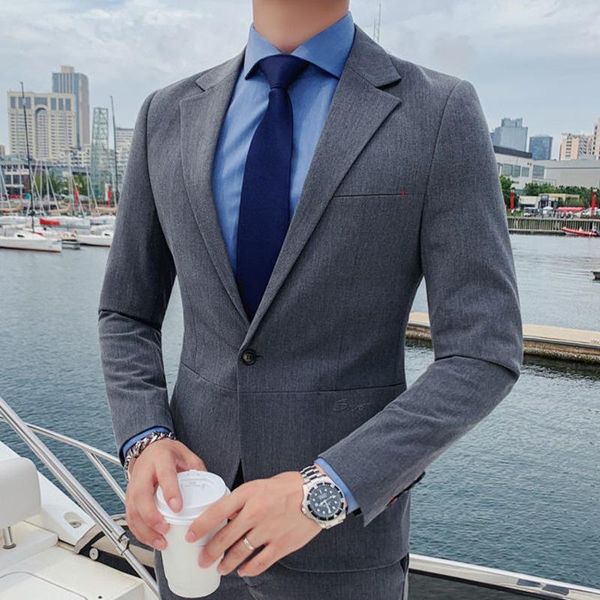 men's suits & blazers 2021 autumn men solid color blazer hombre casual british business embroidery slim suit coat only jacket stylish f, White;black
men's suits & blazers 2021 autumn men solid color blazer hombre casual british business embroidery slim suit coat only jacket stylish f, White;black