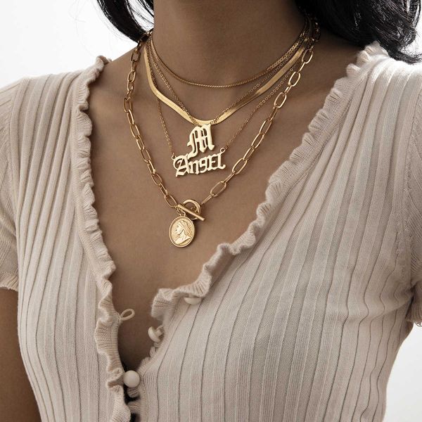 jewelry personality versatile snake bone chain female fashion temperament letterhead embossed necklace, Silver
jewelry personality versatile snake bone chain female fashion temperament letterhead embossed necklace, Silver