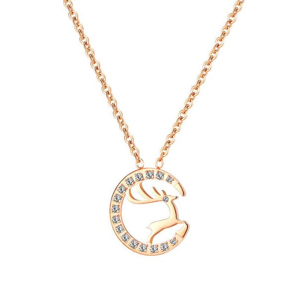 pendant necklaces potcet korea 2021 fashion gold necklace stainless steel elk titanium moon jewelry, Silver
pendant necklaces potcet korea 2021 fashion gold necklace stainless steel elk titanium moon jewelry, Silver