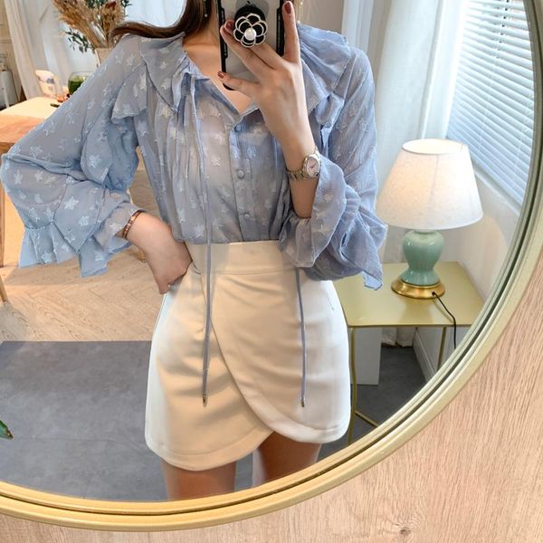 women's blouses & shirts in the spring of 2021 loose long-sleeved shirt jacket lady early snow spins unlined upper garment, White
women's blouses & shirts in the spring of 2021 loose long-sleeved shirt jacket lady early snow spins unlined upper garment, White