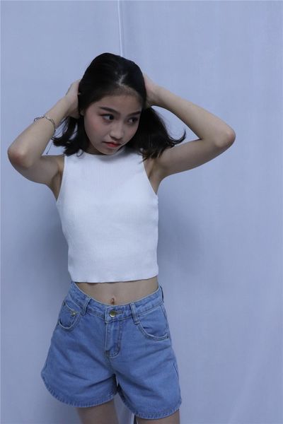 summer new korean fashion short wireless section red solid knitted small female self-cultivation sweater 56vi, White
summer new korean fashion short wireless section red solid knitted small female self-cultivation sweater 56vi, White