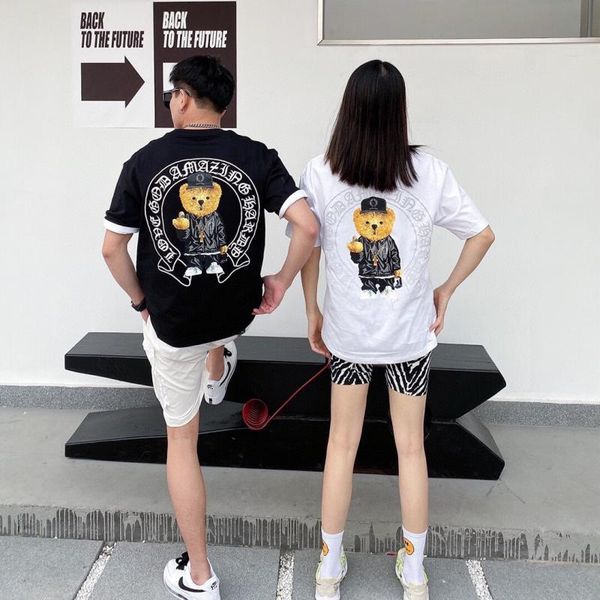 croosin 2021 spring / summer new sanskrit bear printed cotton men's and women's fashion brand loose short sleeve t-shi, White;black
croosin 2021 spring / summer new sanskrit bear printed cotton men's and women's fashion brand loose short sleeve t-shi, White;black