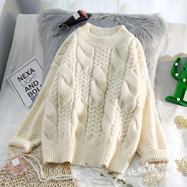 women's sweaters jmprs fashion twisted women sweater thick loose casual o neck solid ladies knitted jumper long sleeve fall harajuku fe, White;black
women's sweaters jmprs fashion twisted women sweater thick loose casual o neck solid ladies knitted jumper long sleeve fall harajuku fe, White;black