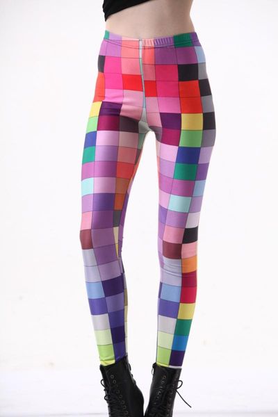 women's leggings fashion women colorful grids print slim fit thin elastic polyester cos party pants casual trousers drop, Black
women's leggings fashion women colorful grids print slim fit thin elastic polyester cos party pants casual trousers drop, Black