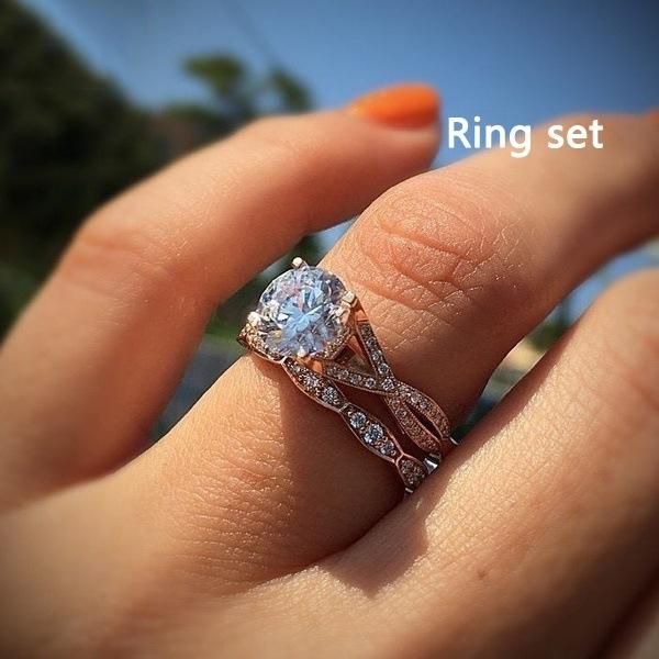 wedding rings micro-inlaid zircon sparkling rose gold color for women engagement ring jewelry accessories party, Slivery;golden
wedding rings micro-inlaid zircon sparkling rose gold color for women engagement ring jewelry accessories party, Slivery;golden
