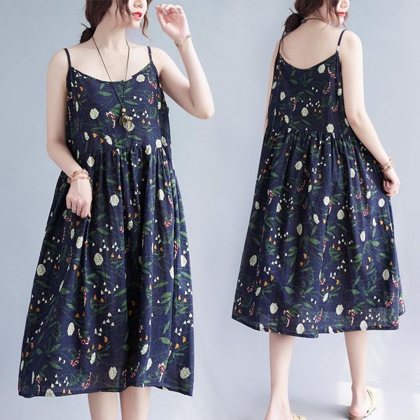 casual dresses women's large size fat mm summer 2021 loose foreign style printing splicing medium length suspender dress, Black;gray
casual dresses women's large size fat mm summer 2021 loose foreign style printing splicing medium length suspender dress, Black;gray