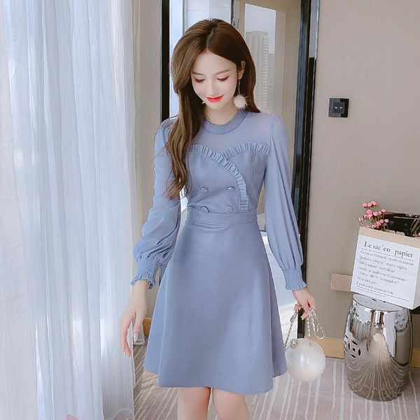 casual dresses coigarsam women one piece korea dress patchwork high waist blue pink robe vestidos, Black;gray
casual dresses coigarsam women one piece korea dress patchwork high waist blue pink robe vestidos, Black;gray