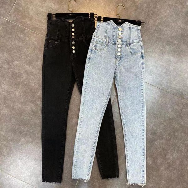 women's jeans zcsmll denim pants women personality button rough edge tight legs big high waist fashion solid color spring 2021, Blue
women's jeans zcsmll denim pants women personality button rough edge tight legs big high waist fashion solid color spring 2021, Blue