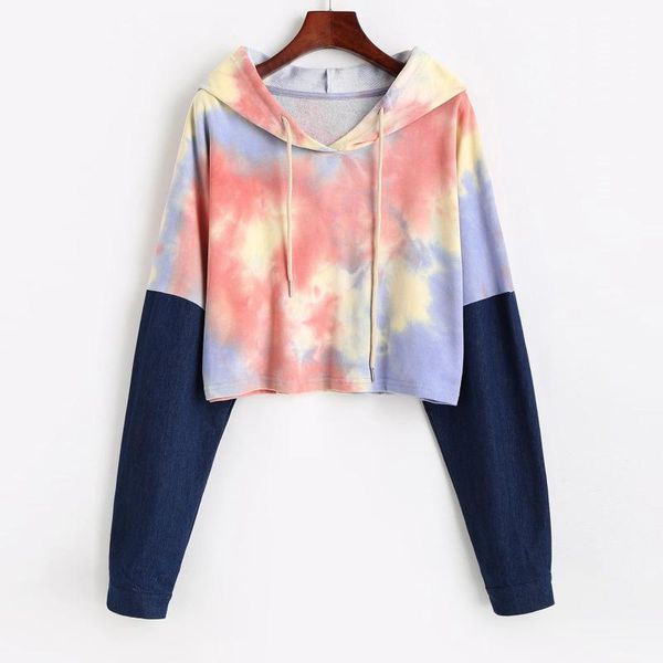 women's hoodies & sweatshirts tie dye patchwork print y2k clothes women cropped long sleeve harajuku vintage autumn sweatshirt pullover, Black
women's hoodies & sweatshirts tie dye patchwork print y2k clothes women cropped long sleeve harajuku vintage autumn sweatshirt pullover, Black