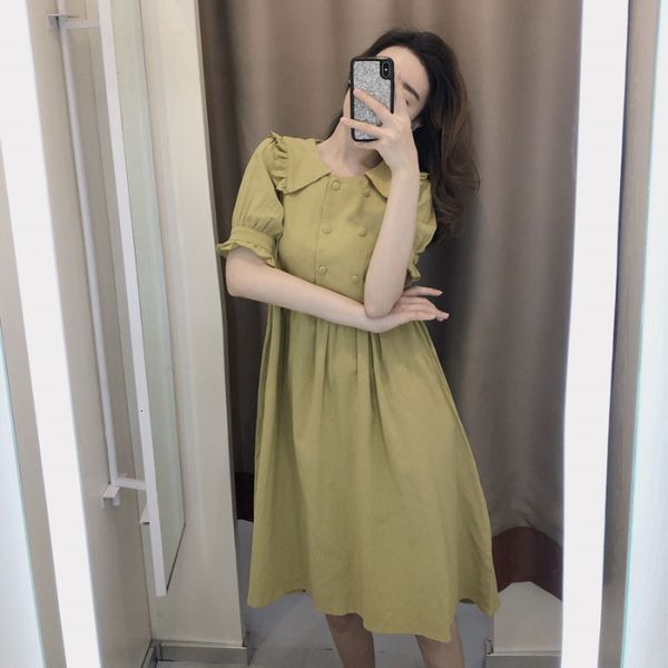 2021 korean girl summer turn down dollor ladies knee casual sleeve short dot new g4z5, Black;gray
2021 korean girl summer turn down dollor ladies knee casual sleeve short dot new g4z5, Black;gray