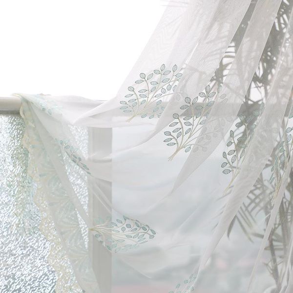 simple and modern american light blue embroidered window screen fashionable living room bedroom curtain
simple and modern american light blue embroidered window screen fashionable living room bedroom curtain