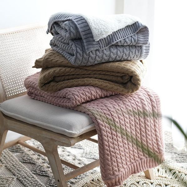 blankets fsislover plush thick blanket solid knitted warm throw for sofa nordic bedspread on the bed 120x170cm
blankets fsislover plush thick blanket solid knitted warm throw for sofa nordic bedspread on the bed 120x170cm