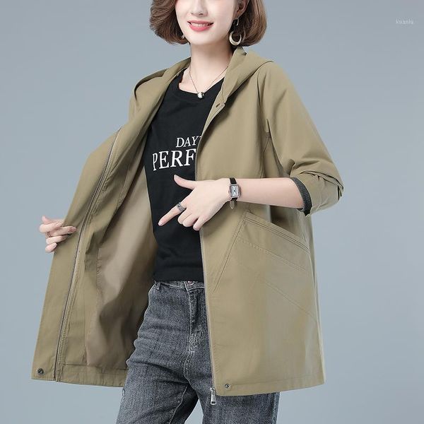 women's jackets 2021 autumn women long sleeve windbreaker korean loose hooded coat casual female jacket outwear plus size 4xl, Black;brown
women's jackets 2021 autumn women long sleeve windbreaker korean loose hooded coat casual female jacket outwear plus size 4xl, Black;brown