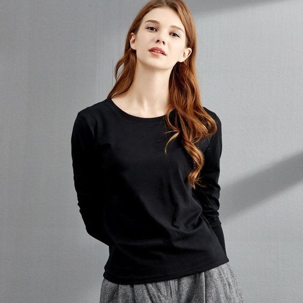 cotton long sleeve t-shirt women's new loose autumn dress women's thin early autumn bottom coat with trend inside, White
cotton long sleeve t-shirt women's new loose autumn dress women's thin early autumn bottom coat with trend inside, White