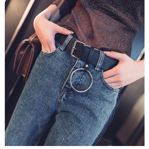 new women's belt iron ring hanging steel ring belt imitation leather pin buckle wide belt, Black;brown
new women's belt iron ring hanging steel ring belt imitation leather pin buckle wide belt, Black;brown