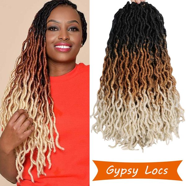 ombre curly crochet hair synthetic braiding hair extension wavy goddess faux locs 18 inch soft dreads dreadlocks hair, Black
ombre curly crochet hair synthetic braiding hair extension wavy goddess faux locs 18 inch soft dreads dreadlocks hair, Black