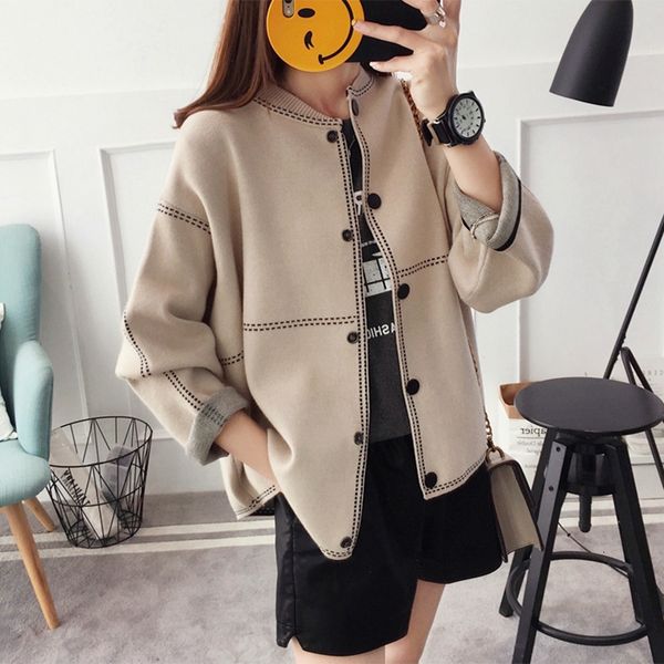 women's jersey cardigan spring and 2021 new women autumn korean version of the versatile sweater a8sm, White;black
women's jersey cardigan spring and 2021 new women autumn korean version of the versatile sweater a8sm, White;black