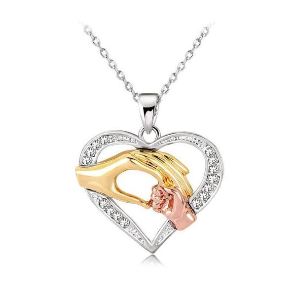 pendant necklaces selling two-color electroplating necklace small hand pull big exquisite heart-shaped mother's day gift, Silver
pendant necklaces selling two-color electroplating necklace small hand pull big exquisite heart-shaped mother's day gift, Silver