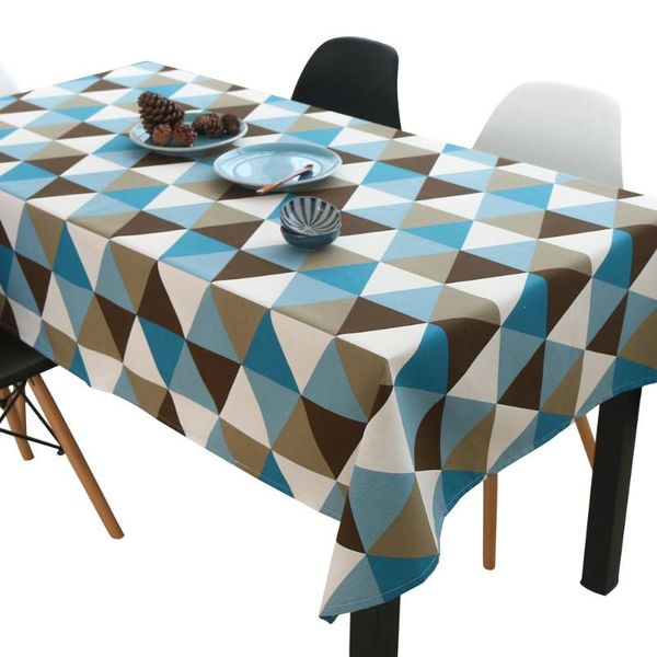 table cloth tablecloths diamond-shaped cotton and linen nordic desk cafe art coffee pad
