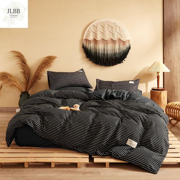 bedding sets stripe black quilt cover pillowcase bed flat sheets luxury duvet twin full single king boys bedclothes
bedding sets stripe black quilt cover pillowcase bed flat sheets luxury duvet twin full single king boys bedclothes