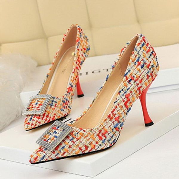 dress shoes woman 6cm high heels summer pointed toe casual multicolour thin lady crystal wedding valentine office, Black
dress shoes woman 6cm high heels summer pointed toe casual multicolour thin lady crystal wedding valentine office, Black