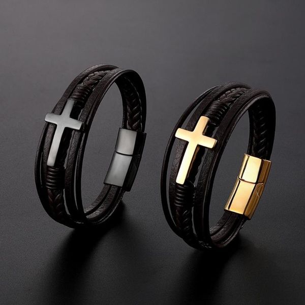 charm bracelets stainless steel cross bracelet bangle for men women gold silver black color leather band religious jewelry accessories, Golden;silver
charm bracelets stainless steel cross bracelet bangle for men women gold silver black color leather band religious jewelry accessories, Golden;silver