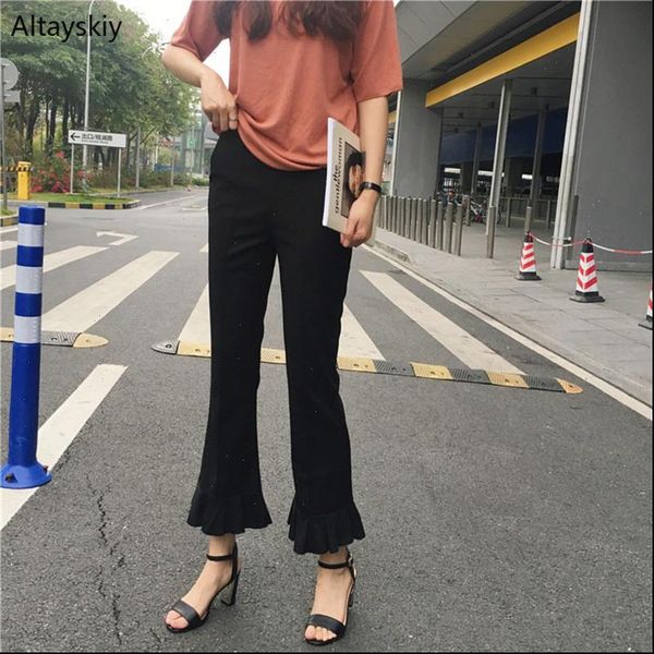 pants women thin solid simple all match korean style leisure daily high waist flare pant womens trousers chic new, Black;white
pants women thin solid simple all match korean style leisure daily high waist flare pant womens trousers chic new, Black;white