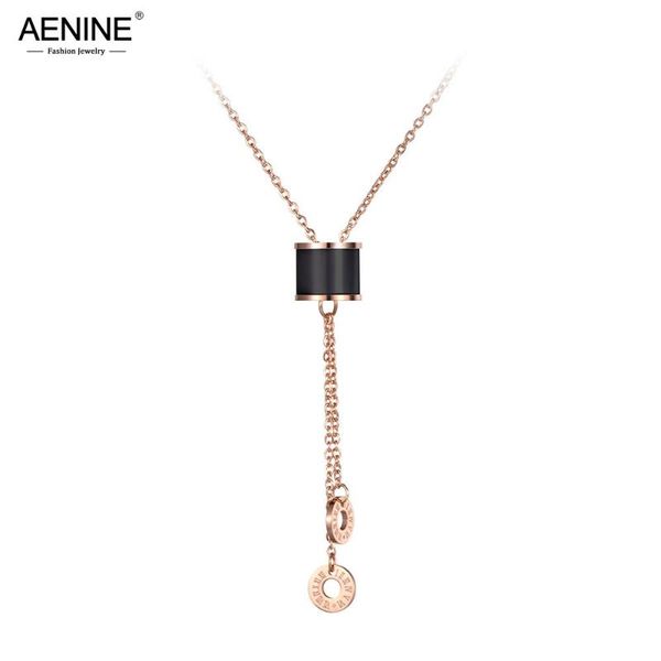 pendant necklaces aenine white/black ceramics circle charms roman numerals rose gold stainless steel jewelry for women an19039, Silver
pendant necklaces aenine white/black ceramics circle charms roman numerals rose gold stainless steel jewelry for women an19039, Silver