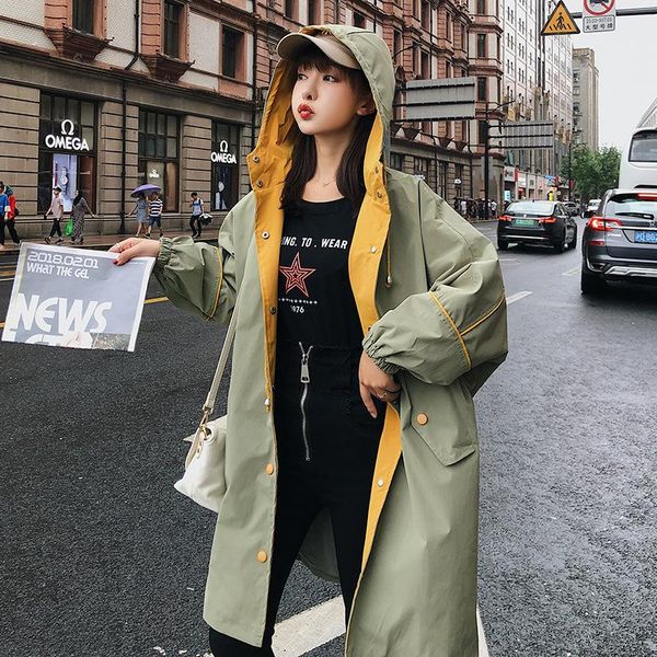 women's trench coats autumn winter women wild loose windbreaker korean female casual hooded medium long outerwear, Tan;black
women's trench coats autumn winter women wild loose windbreaker korean female casual hooded medium long outerwear, Tan;black