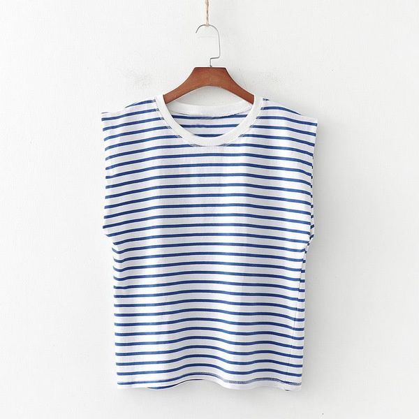 striped print vintage women t-shirt padded shoulder sleeveless o-neck female tshirts summer casual streetwear ladies t shirts, White
striped print vintage women t-shirt padded shoulder sleeveless o-neck female tshirts summer casual streetwear ladies t shirts, White