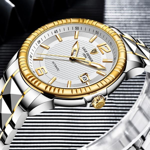 wristwatches 2021 lige sword-shaped pointer automatic mechanical watch luxury tungsten steel 50m waterproof business men watches, Slivery;brown
wristwatches 2021 lige sword-shaped pointer automatic mechanical watch luxury tungsten steel 50m waterproof business men watches, Slivery;brown