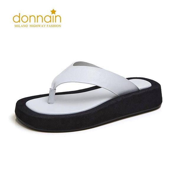 donnain women's shoes 2021 new genuine leather round toe flip-flops korean concise retro platform beach slippers, Black
donnain women's shoes 2021 new genuine leather round toe flip-flops korean concise retro platform beach slippers, Black