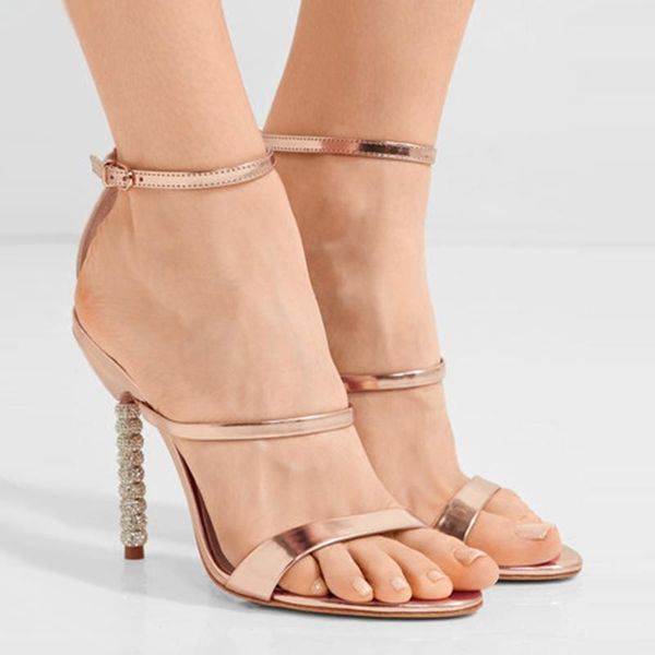 sandals 2021 summer high heels gold silver high-heeled diamond thin heel open toe women sandal shoes woman sandalias mujer, Black
sandals 2021 summer high heels gold silver high-heeled diamond thin heel open toe women sandal shoes woman sandalias mujer, Black