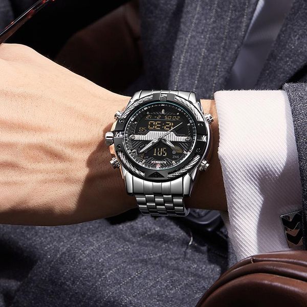 wristwatches business men's watches fashion luxury dual display waterproof electronic quartz stainless steel band watch montre homme, Slivery;brown
wristwatches business men's watches fashion luxury dual display waterproof electronic quartz stainless steel band watch montre homme, Slivery;brown