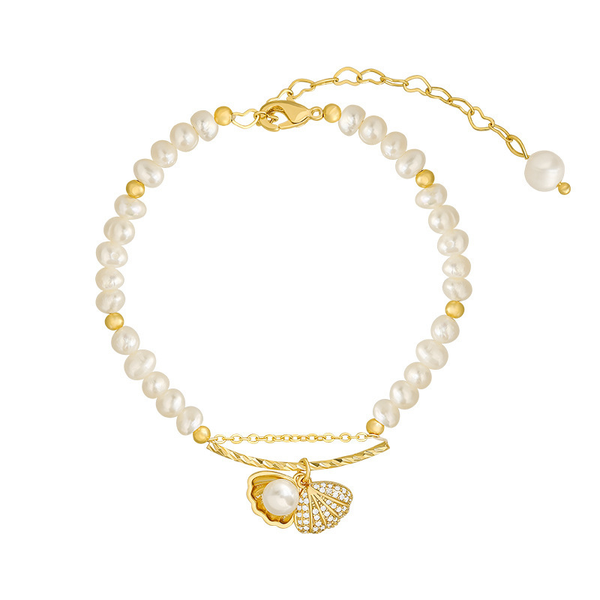link, chain natural baroque pearl bracelet for women female ins gift girlfriend party simple elegant shell golden jewelry, Black
link, chain natural baroque pearl bracelet for women female ins gift girlfriend party simple elegant shell golden jewelry, Black