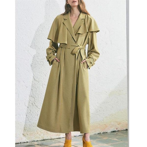 french retro houndstooth loose lapel ruffled waist mid-length windbreaker jacket female 2021 autumn new coat, Tan;black
french retro houndstooth loose lapel ruffled waist mid-length windbreaker jacket female 2021 autumn new coat, Tan;black